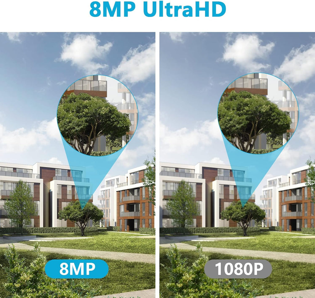 4K Turret Security Camera with Two-Way Audio and Night Vision E129