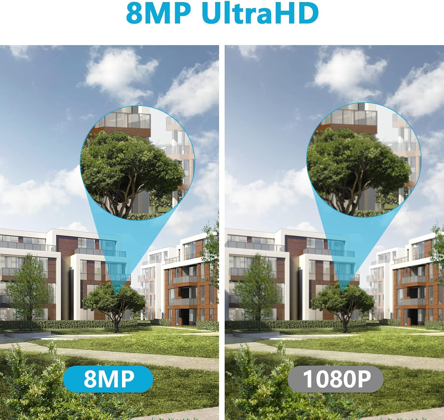 4K Turret Security Camera with Two-Way Audio and Night Vision E129