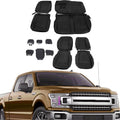 Black Synthetic Leather Seat Covers for Ford F150 Super Crew O214
