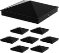 Black 8 Pack Aluminum Pyramid Post Cap Cover J345
