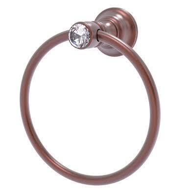 Antique Copper Crystal Towel Ring L991542