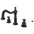 Oil Rubbed Bronze Double Handle Widespread Bathroom Faucet I922672