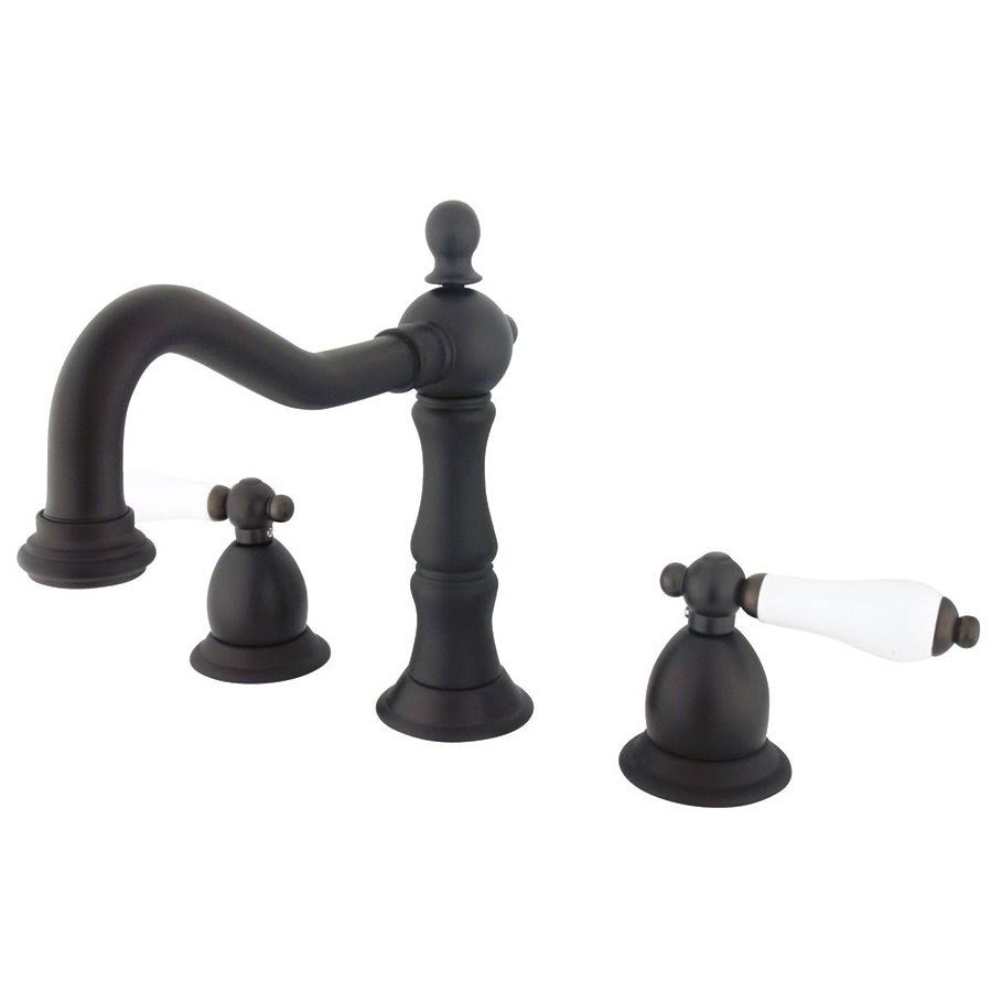 Oil Rubbed Bronze Double Handle Widespread Bathroom Faucet I922672