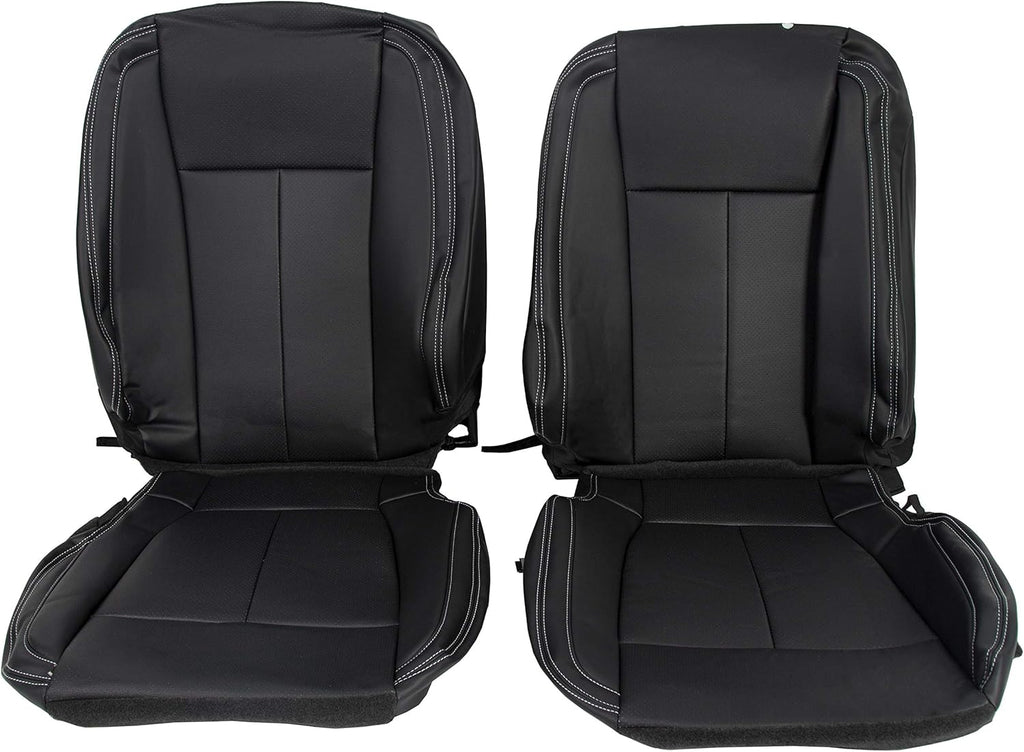 Black Synthetic Leather Seat Covers for Ford F150 Super Crew O214