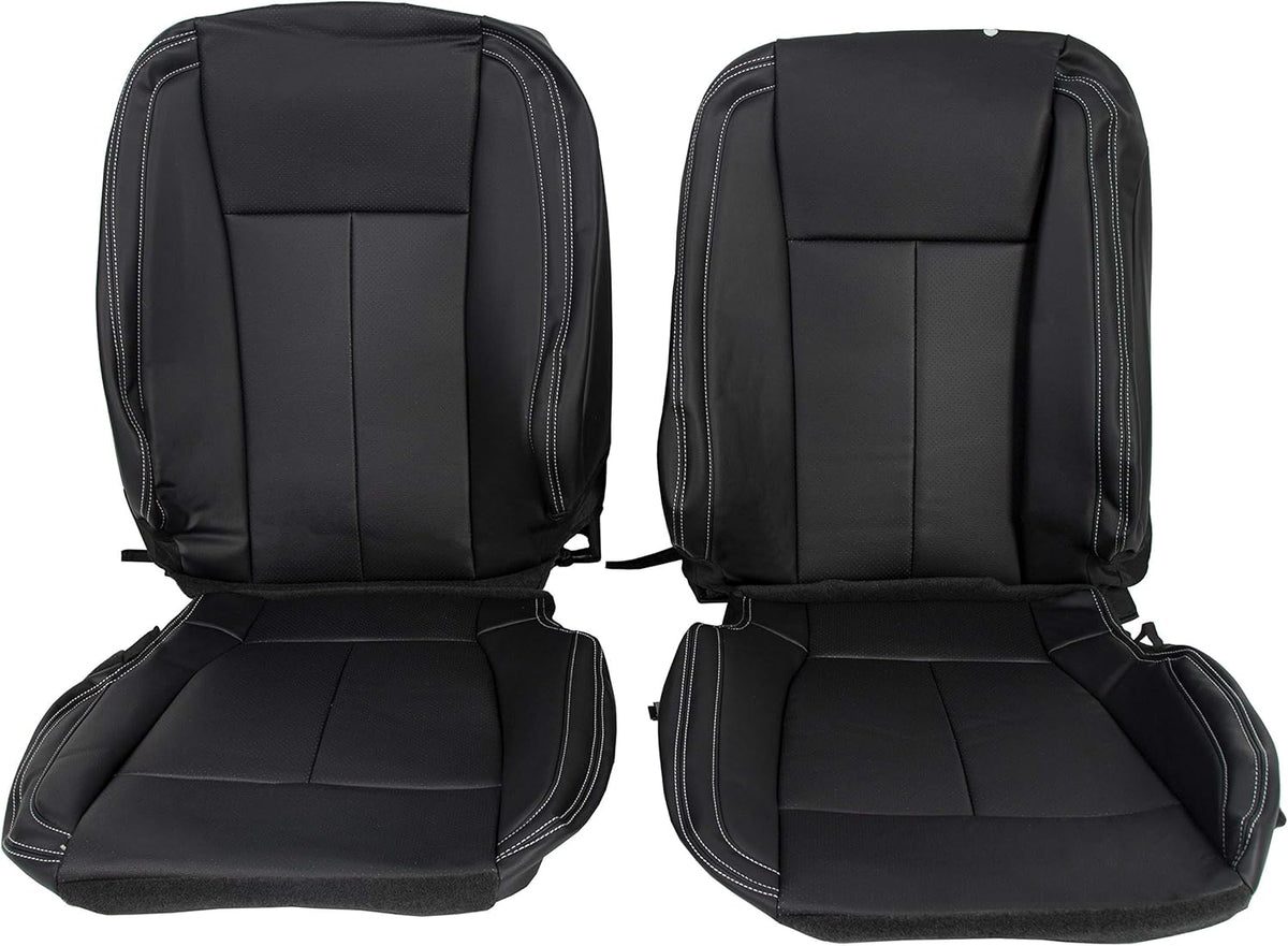 Black Synthetic Leather Seat Covers for Ford F150 Super Crew O214