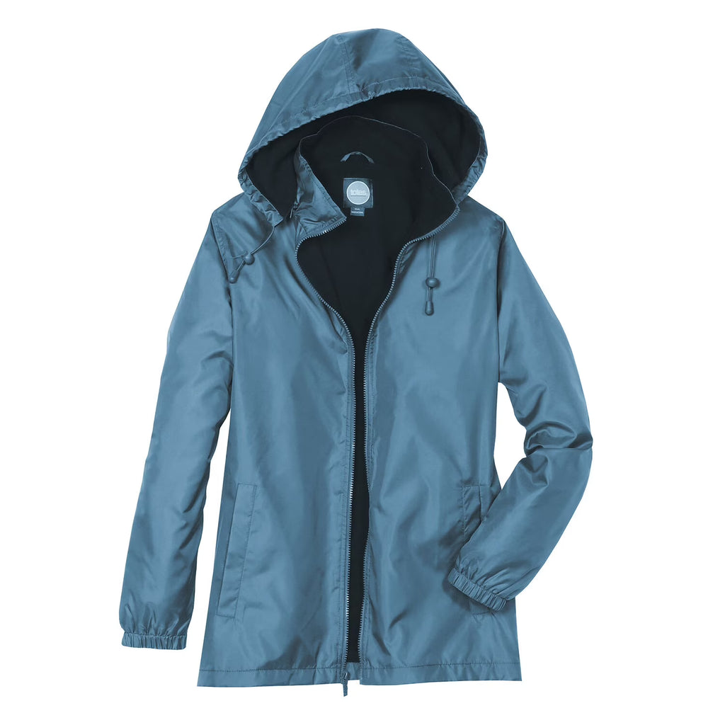 Waterproof Rain Jacket with Hood, Storm Blue, Large Z9444