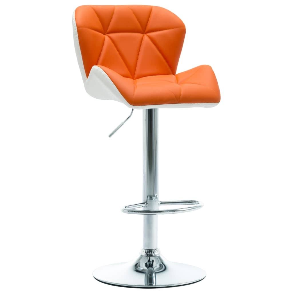 Orange Faux Leather Bar Stool J23864