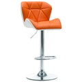 Orange Faux Leather Bar Stool J23864