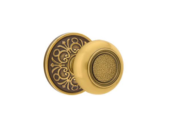 French Antique Brass Passage Knob D78079