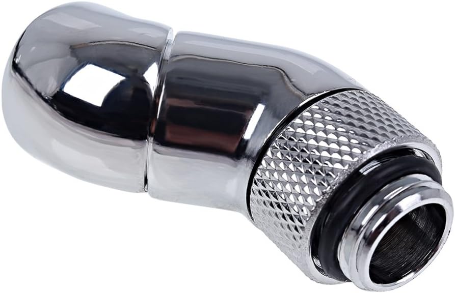 Chrome G1/4" Male to Female Extender, Double 45 Degree / 2X Rotary, 4-Pack P222618