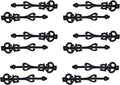 10.9 Inch Antique Cast Iron Strap Hinge Fronts (8 Pack, Black Powder Coated) X2258