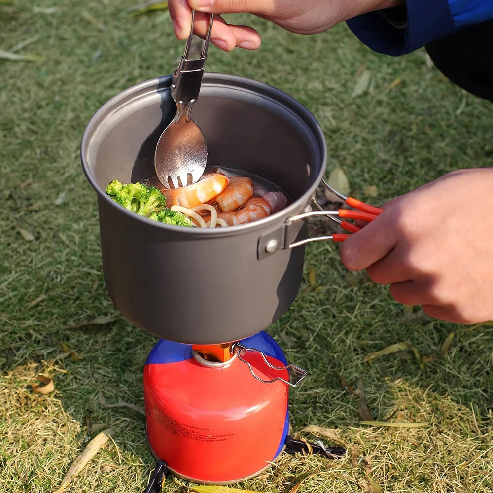 Camping Cookware Set with Cooking Pots Y720
