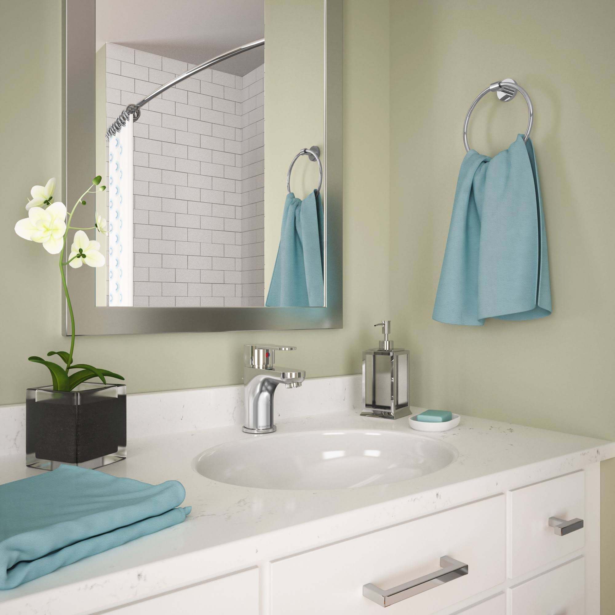 Polished Chrome Single Hole Bathroom Faucet P436