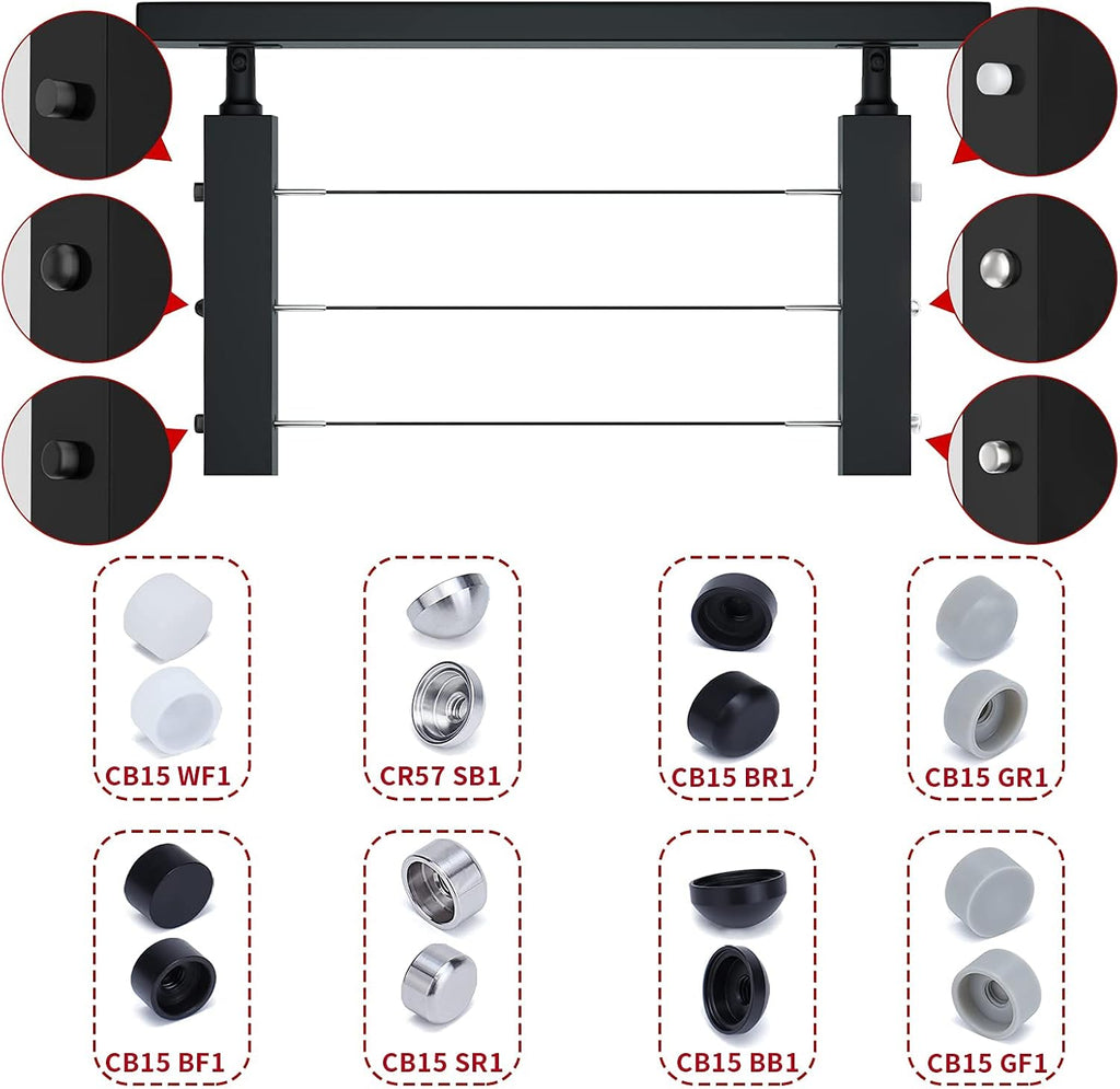 20Pack T316 Stainless Steel Cable Railing Kit End Fitting Terminal F32685