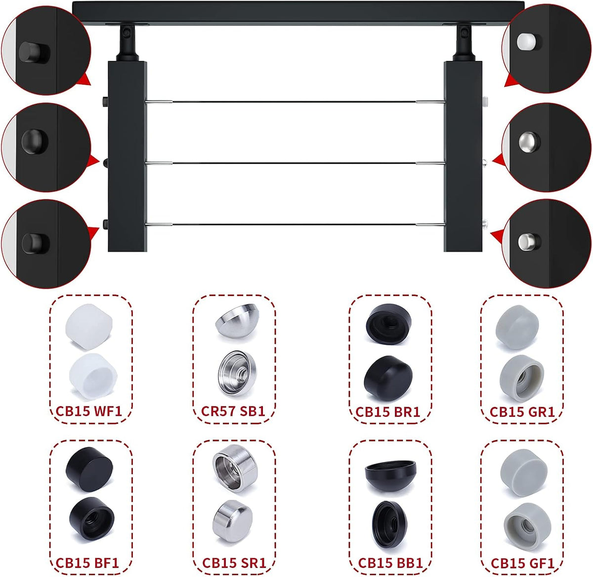 20Pack T316 Stainless Steel Cable Railing Kit End Fitting Terminal F32685