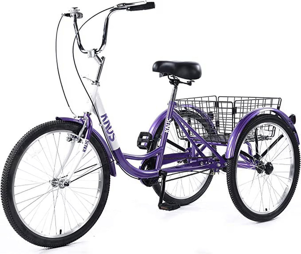 26 inch Single Speed Three Wheel Cruiser Bike with Large Basket K3318