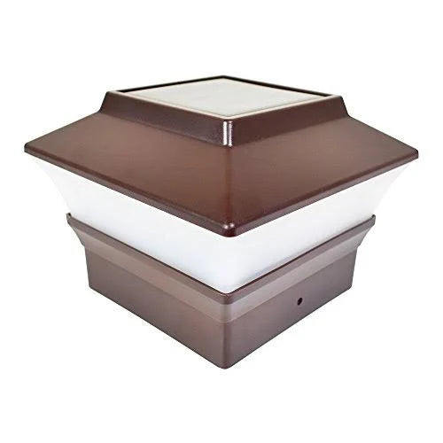 8 Pack Brown Solar LED Post Cap Light Y10296