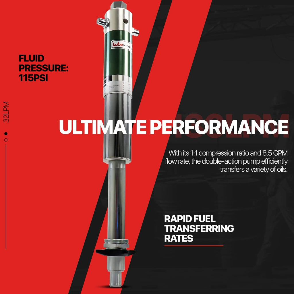 Oil Transfer Drum Pump Double Action 8.5GPM X297
