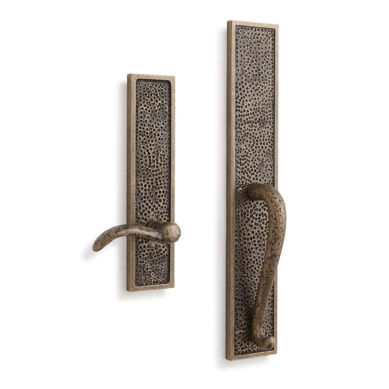 Solid Brass Hammered Style Door Handleset K438296