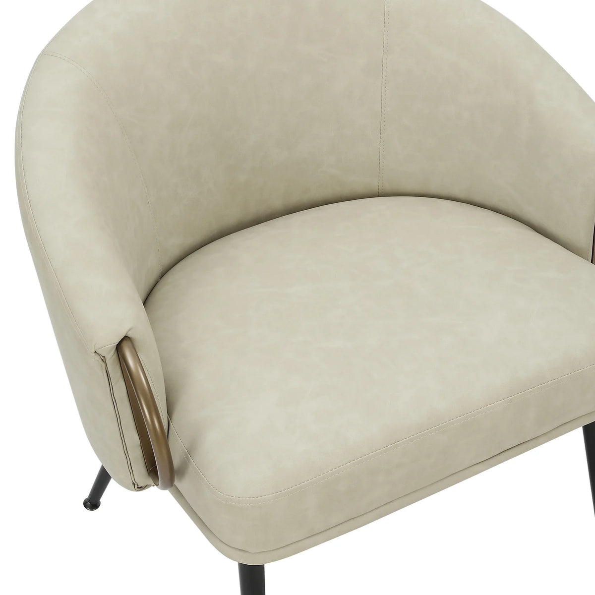 Set of 2 Faux Leather and Metal Adjustable Swivel Stool, Black T309979
