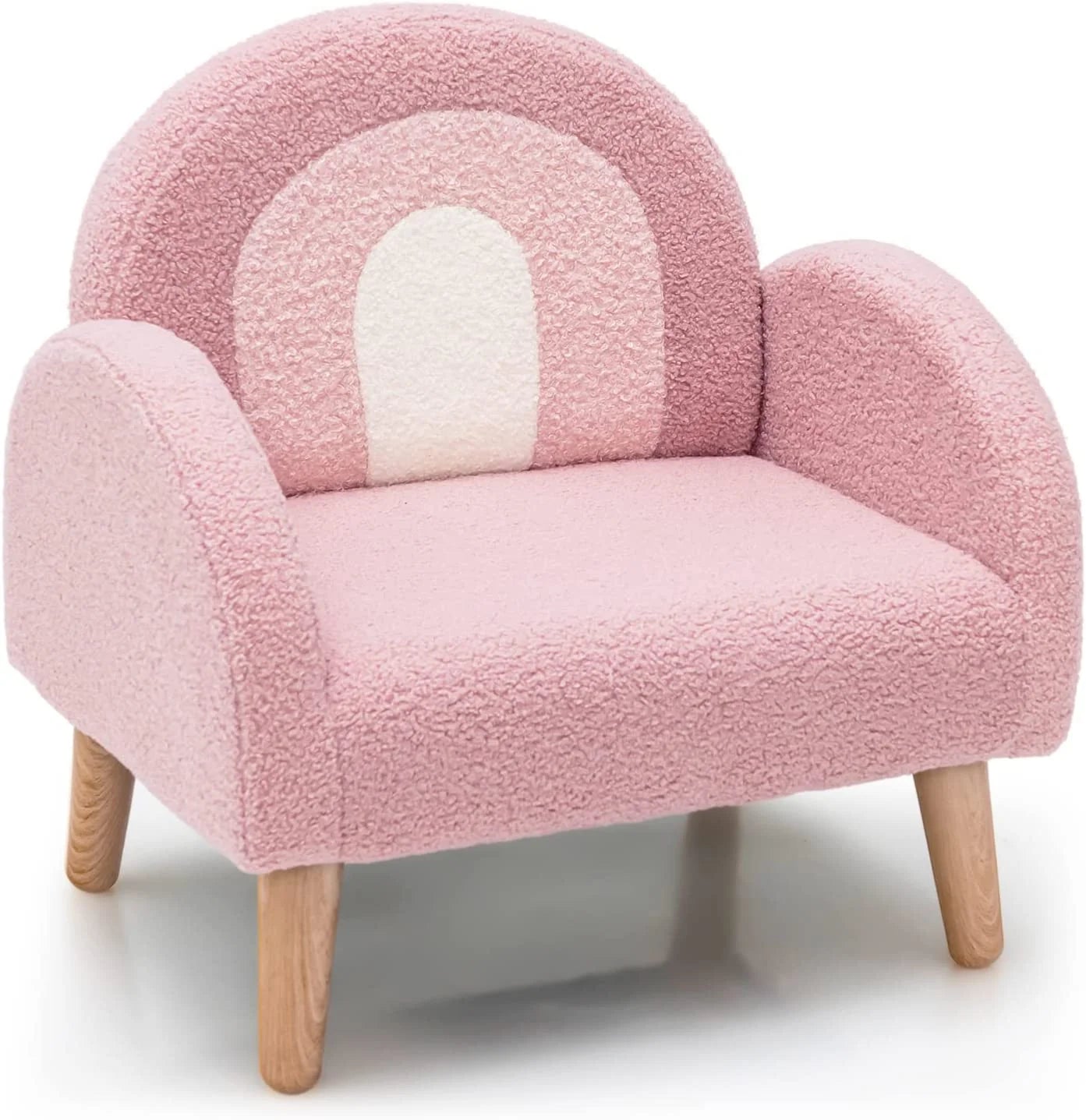 Grey Toddler Rocking Chair with Solid Wooden Frame R398