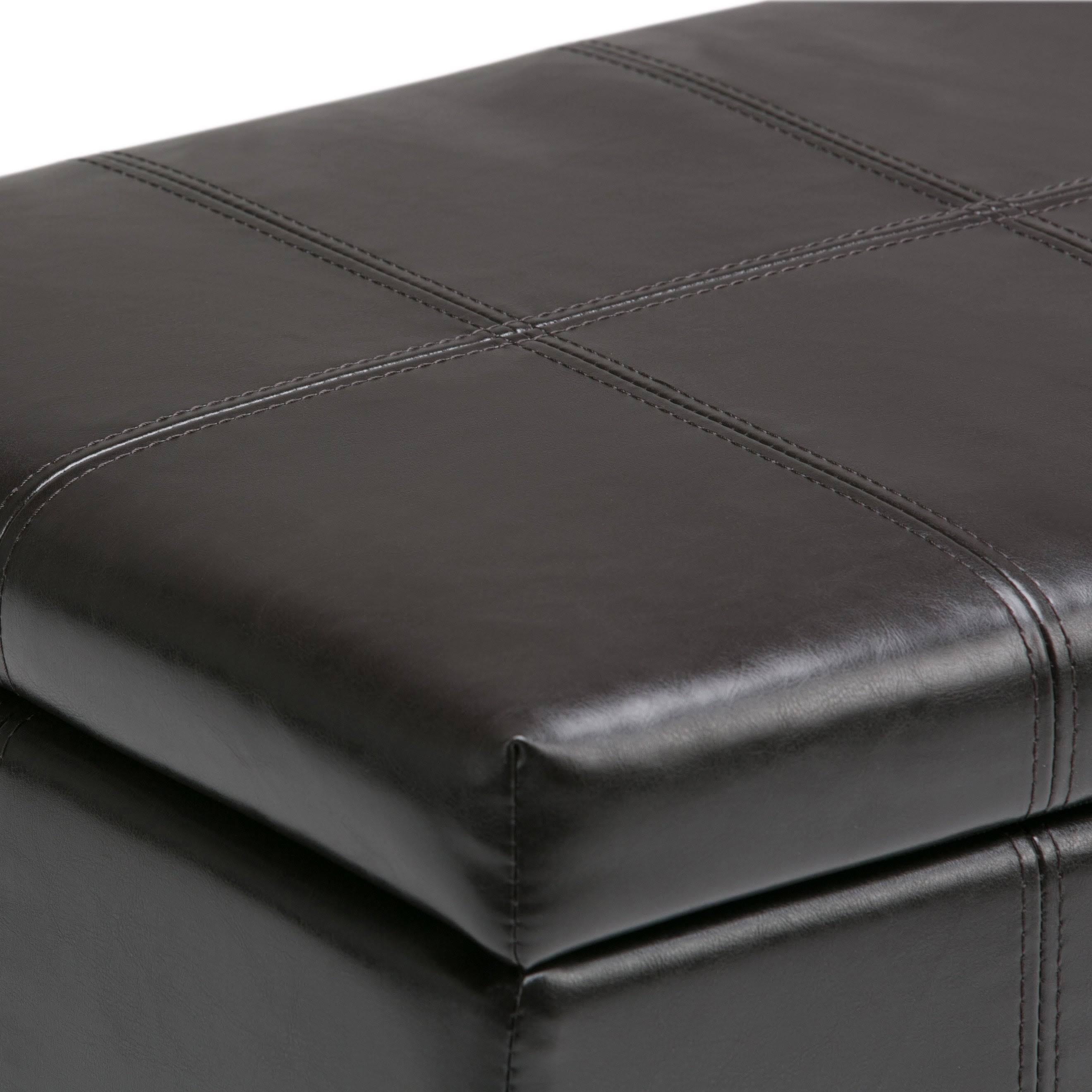 Black Storage Ottoman Bench O135299