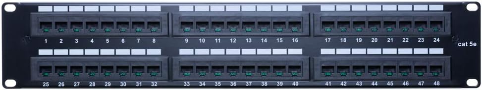 48-Port Cat5/5e Unshielded Wallmount Rackmount Patch Panel V262972