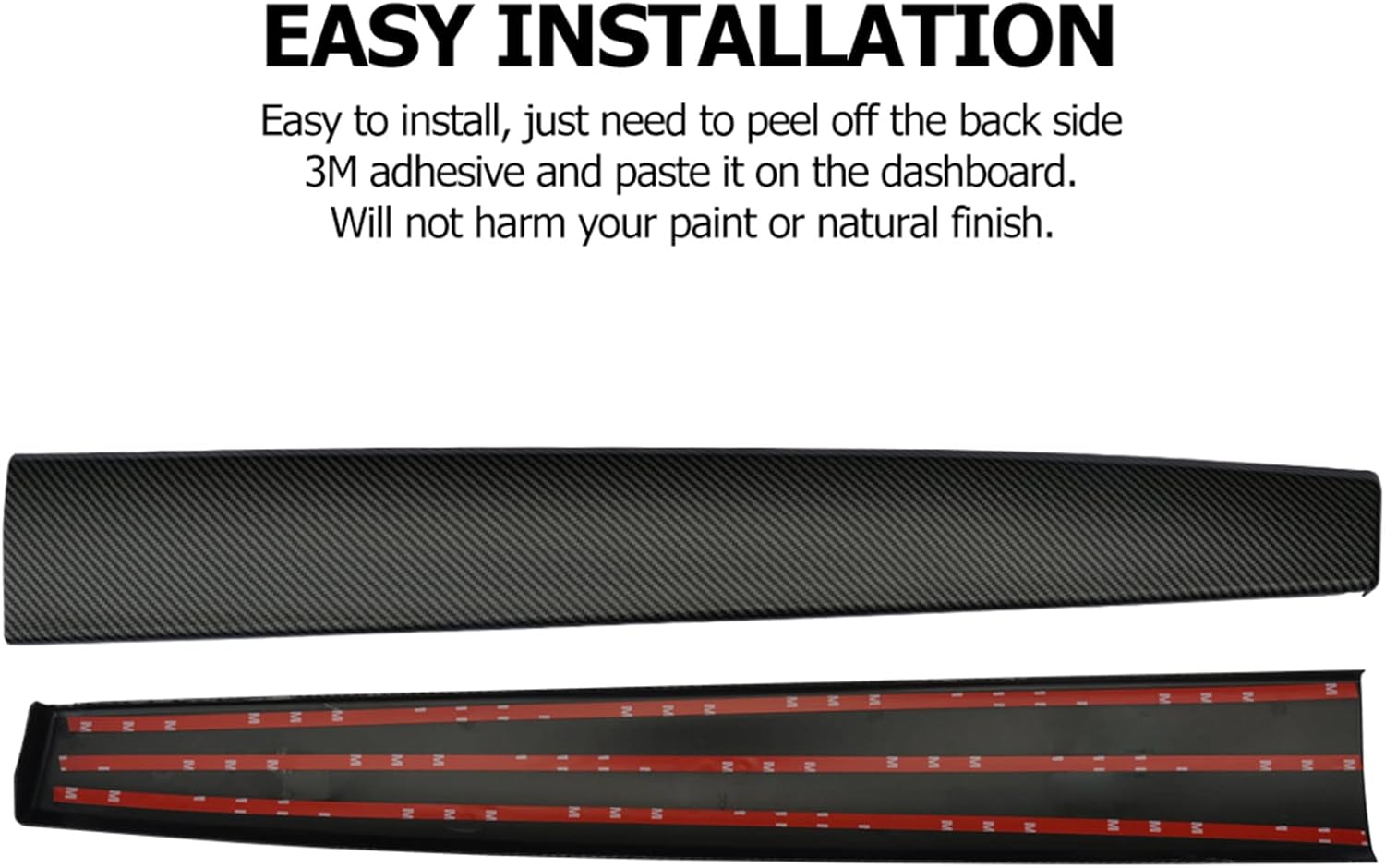 ABS Matte Carbon Fiber Pattern Dash Cover Wrap Pack of 2 E52891