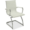 White Leather Guest Chair I139
