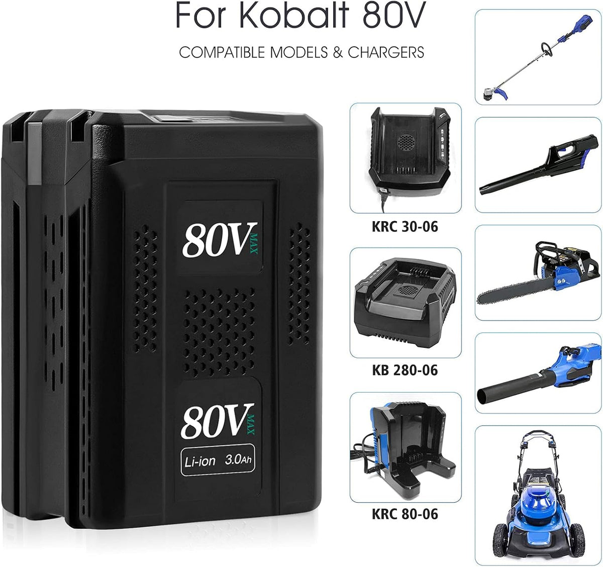80V 3.0Ah Replacement Lithium-Ion Battery A8933
