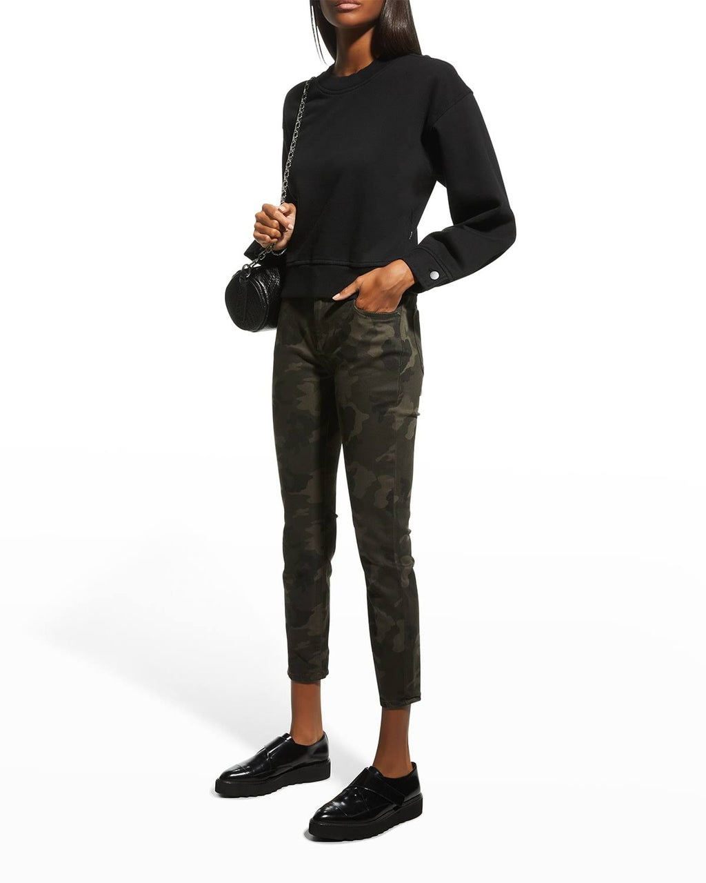 Dark Camo Skinny Crop Jeans M576
