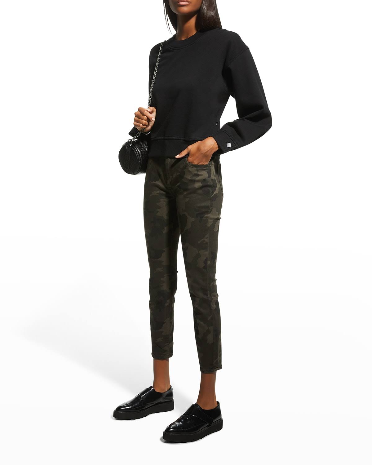 Dark Camo Skinny Crop Jeans M576
