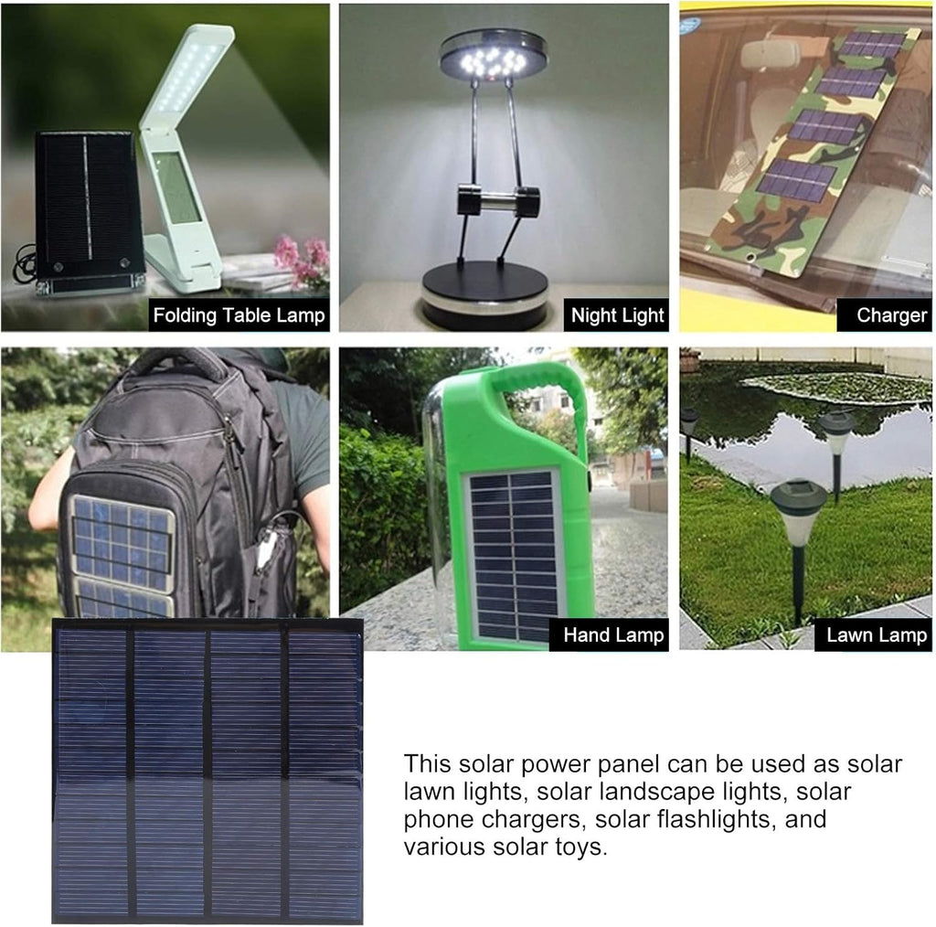 2Pcs DC 12V 150mA Solar Panel Mini Solar Battery Module with 1m Cable Polysilicon Solar Epoxy Cell Charger H107388