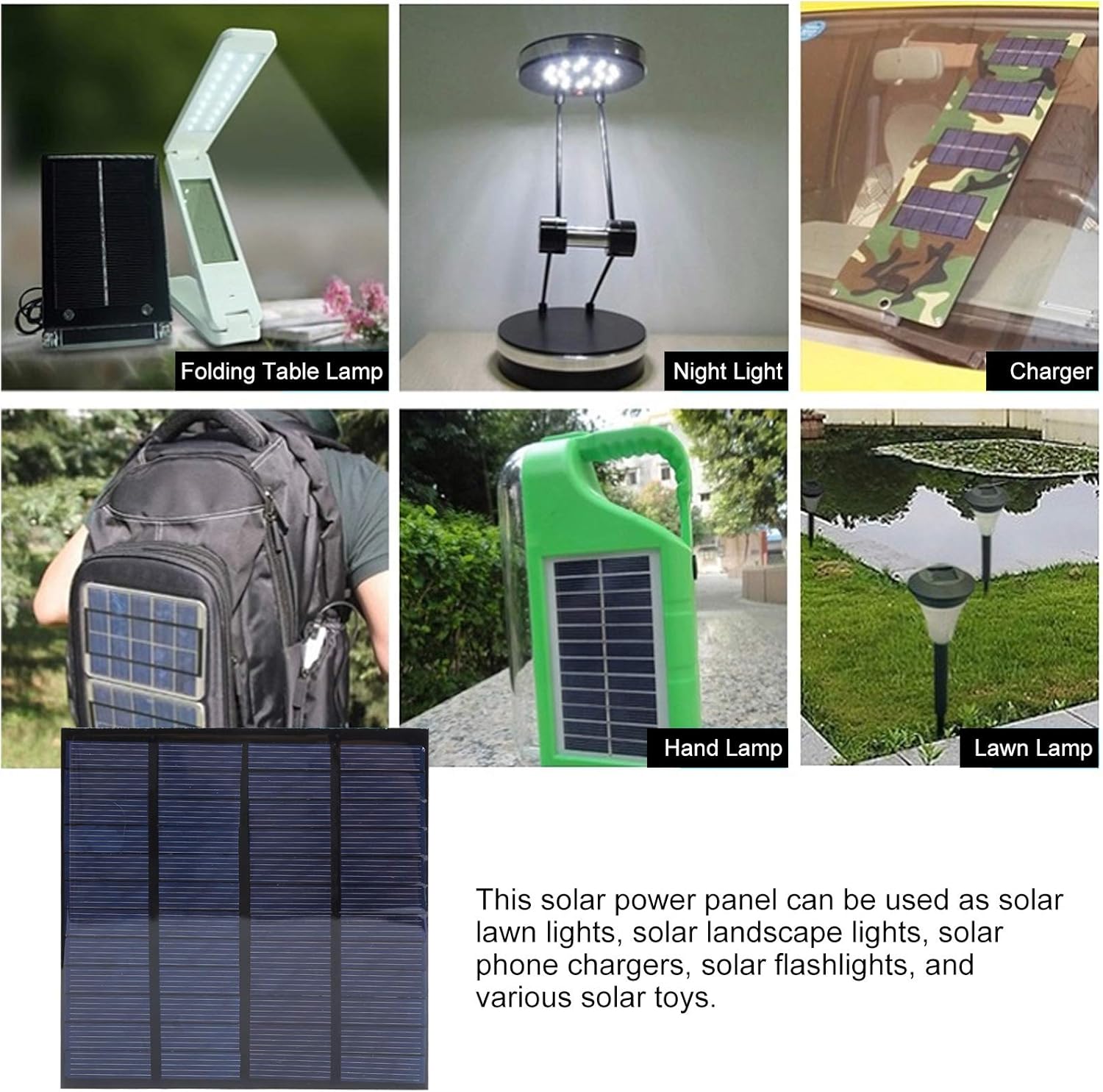 2Pcs DC 12V 150mA Solar Panel Mini Solar Battery Module with 1m Cable Polysilicon Solar Epoxy Cell Charger H107388