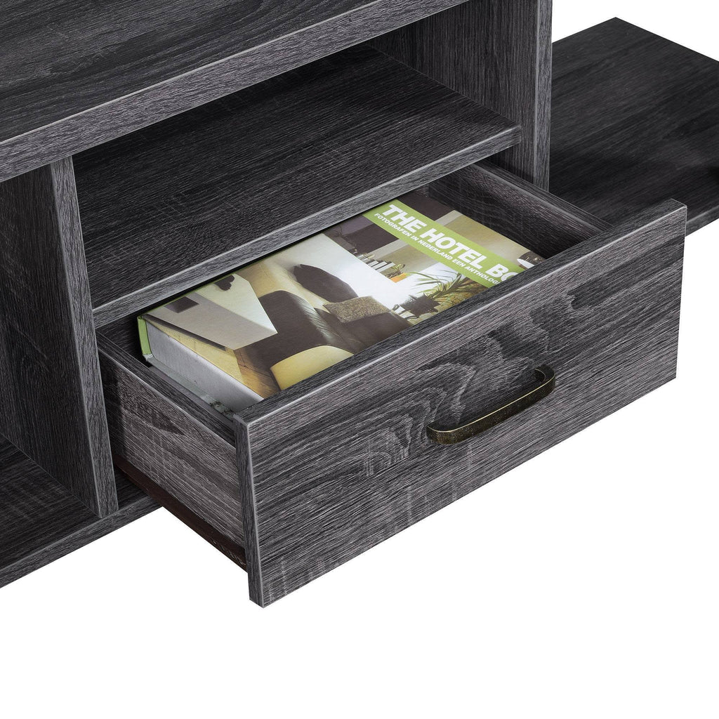 Console Table with Drawer Weathered Gray V116088