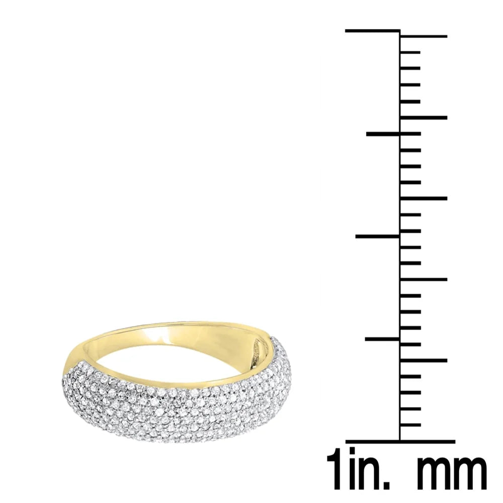 18k Yellow Gold Diamond Wedding Band Ring F5961