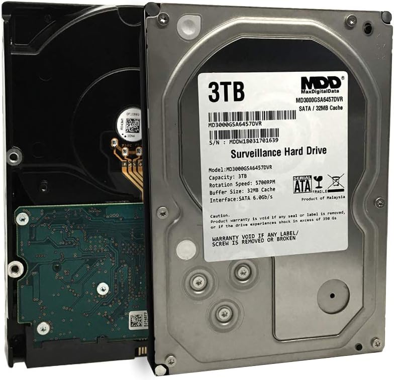 3TB 32MB Cache 5700PM SATA 6.0Gb/s 3.5" Internal Surveillance DVR Hard Drive Pack of 2 B850155