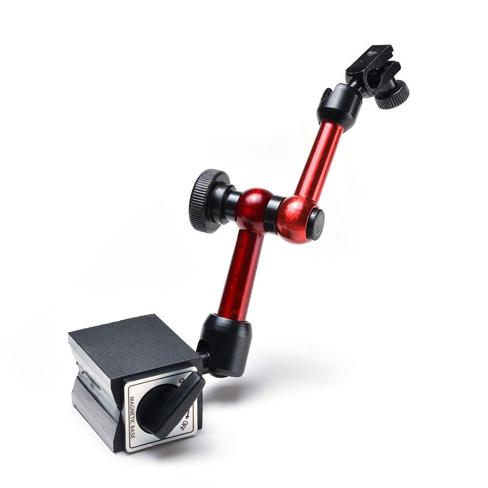 Red Adjustable Magnetic Base Holder for Digital Dial Indicator Pack of 2 Q62959
