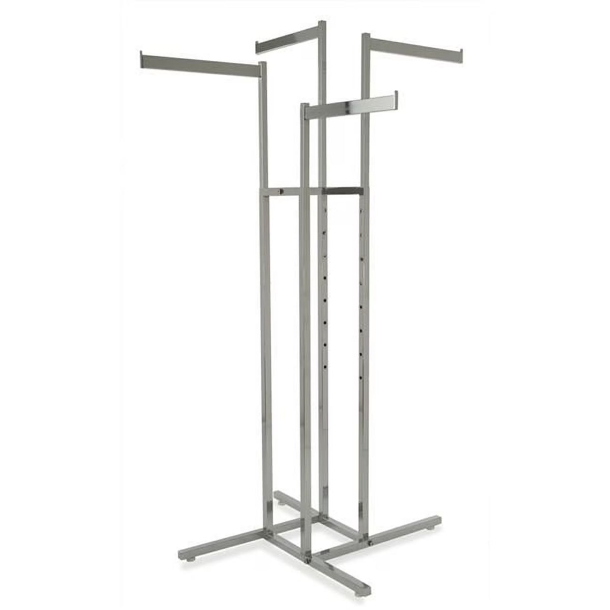 16 in. Rectangular Tubing 4-Way Straight Arms, Satin Chrome S47005