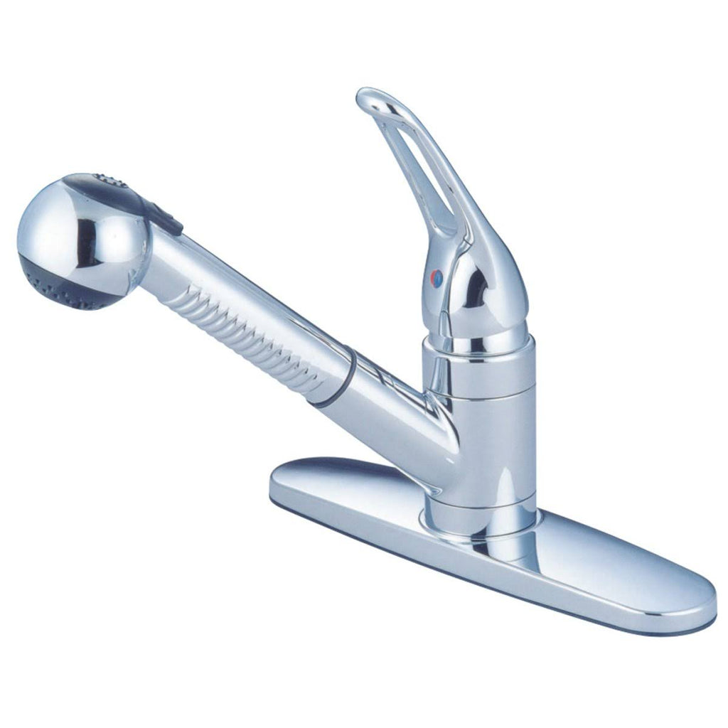 Matte Black Single-Handle Pull-Out Kitchen Faucet U929