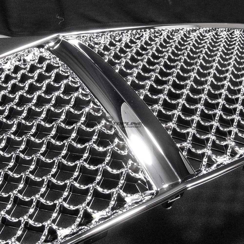 Chrome Mesh Front Hood Bumper Grill Grille ABS For 2011-2014 Dodge Charger F18446