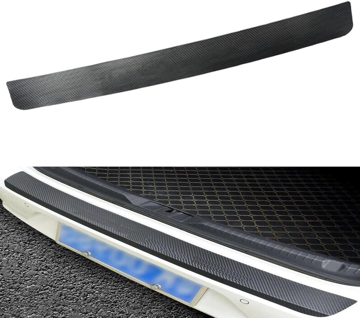 Black Rubber Trunk Door Entry Guard Car Accessory R191592