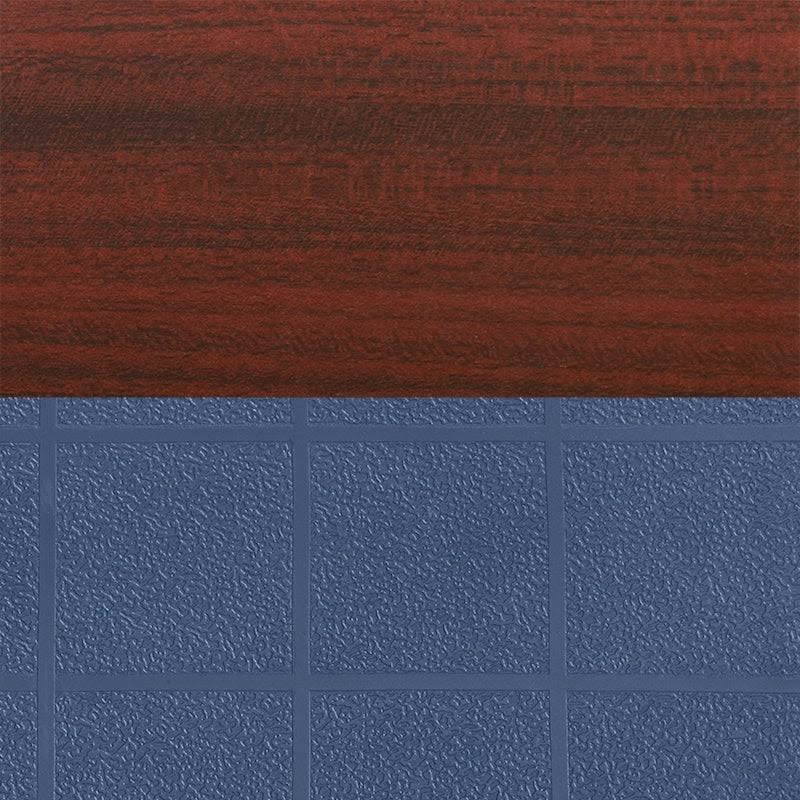 72x22 x 30x22 Height Adjustable Classroom Table - Mahogany & 2 Stack Chairs - Black E24567