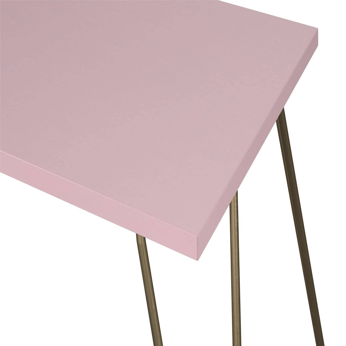 Retro Computer Desk Pink/Gold W644467