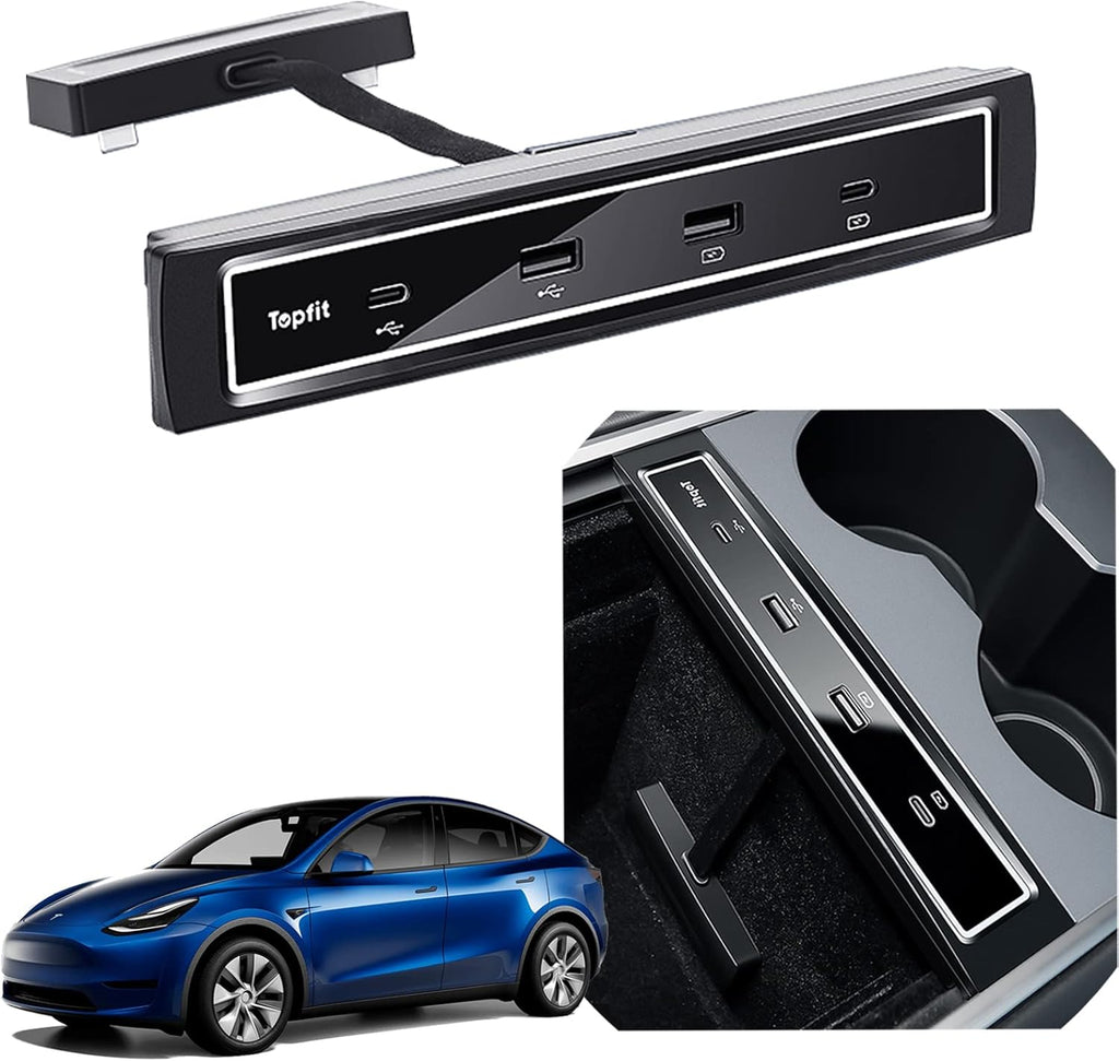 USB Hub 4-in-1 Center Console Adapter, Black, Pack of 2 U9654