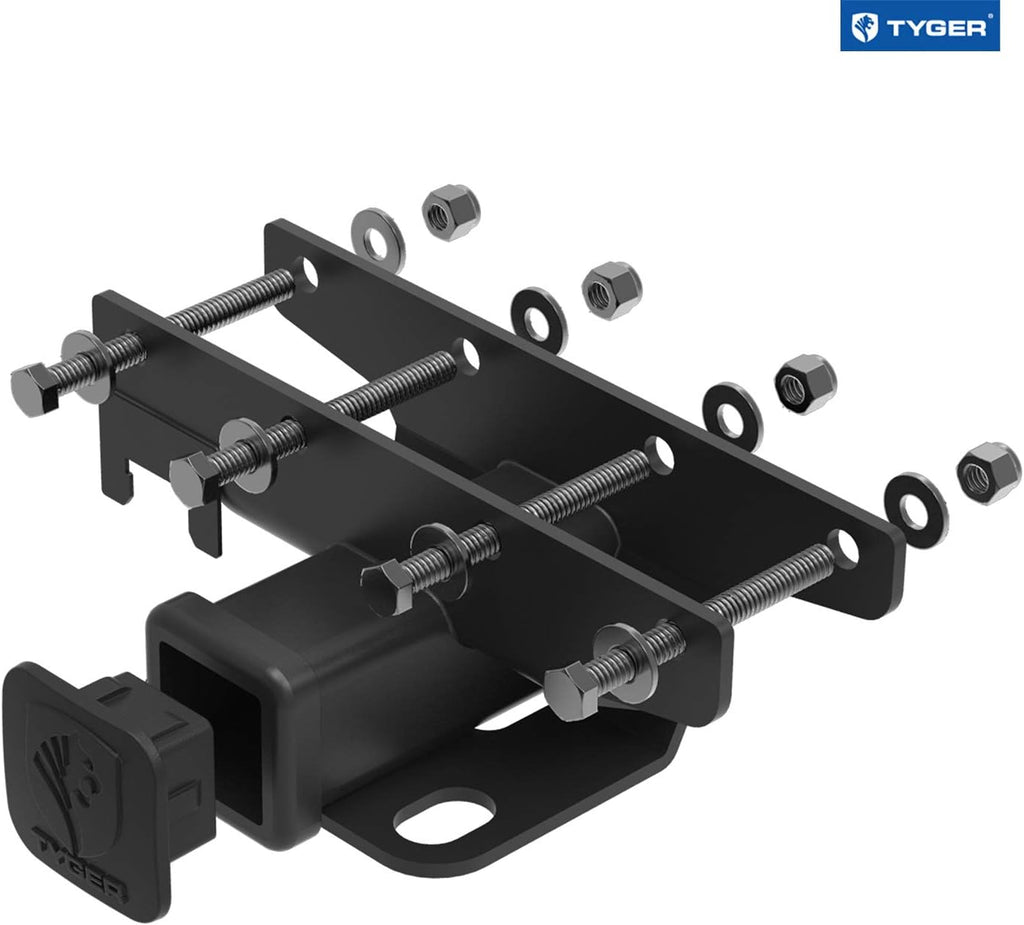 Hitch & Cover Kit 2 inch Rear Receiver Hitch Tow Towing Trailer Hitch Pack of 2 Y11583